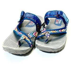 Sketchers Reggae-Baja sunrise Web Fabric Strap with Cushioned Comfort Size 8